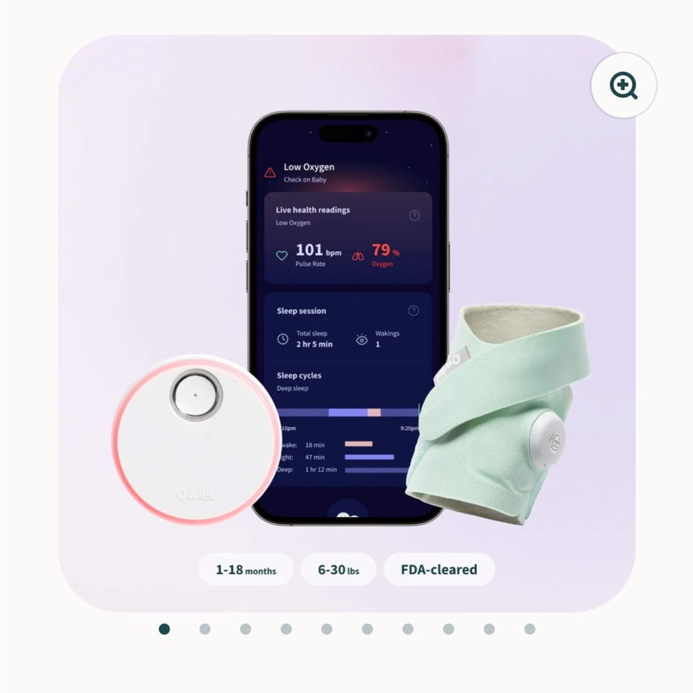 NWOT Owlet Dream Sock - Mint